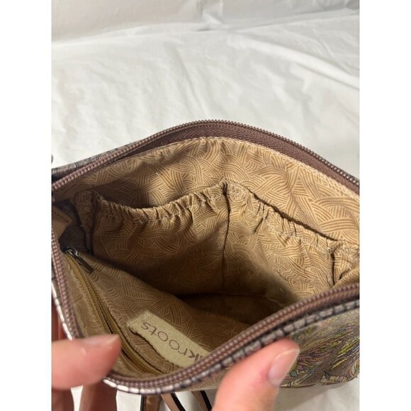 Sakroots Campus Mini Purse Artist Circle Peace Bird Print Crossbody Sequins Jute - Picture 8 of 16